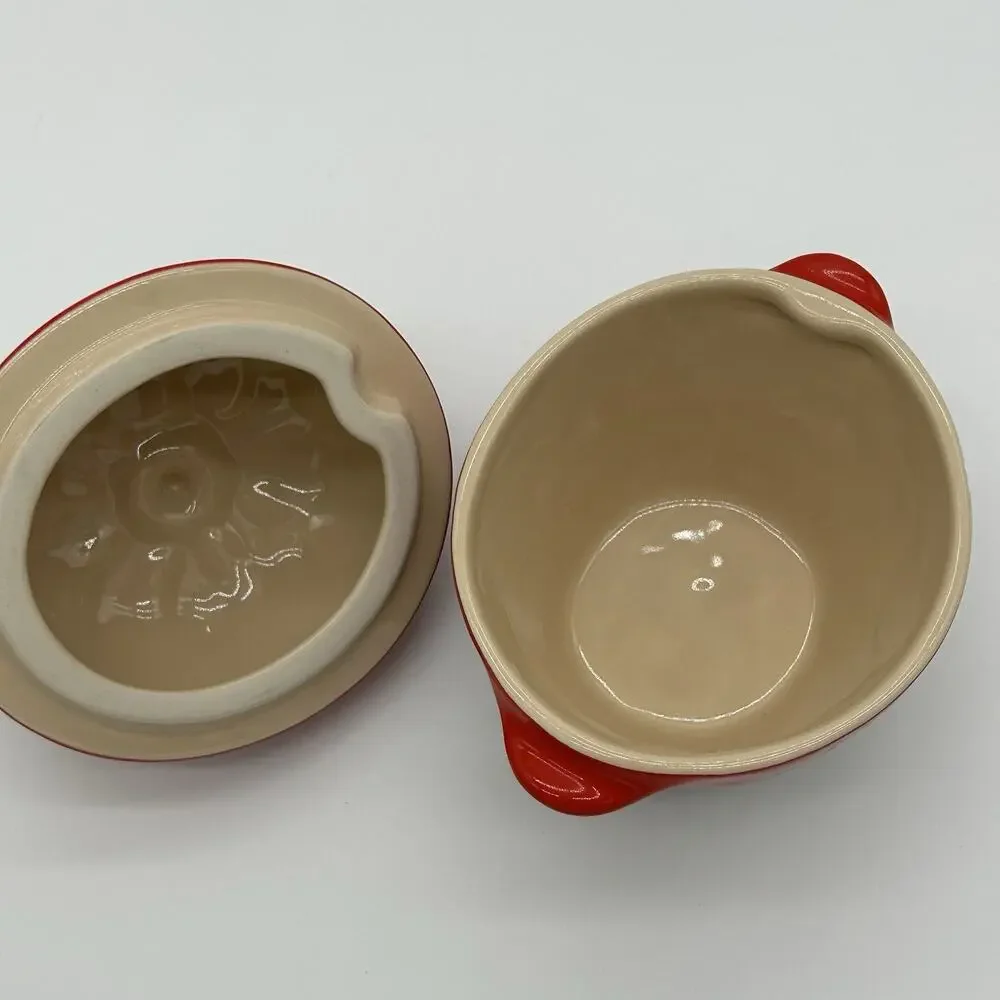 Le Creuset Strawberry Mini Petite Cocotte Casserole Stoneware 400 ml
